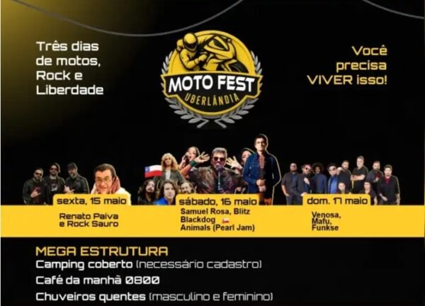 Moto Fest transforma Uberlândia na capital do motociclismo durante o Brasa Festival